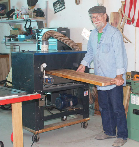 Jerry has the perfect retirement plan: WOODWORKING WITH HIS WOODMASTER DRUM SANDER
