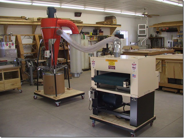 Here's Dennis's workshop, neat as a pin with his Woodmaster front and center. He told us his biggest project recently was, "getting my shop cleaned up so I could take photos!"