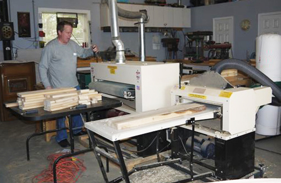 Woodmaster Drum Sander (left) and Molder Planer