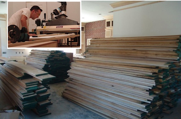 Mike makes his home flooring with his Woodmaster