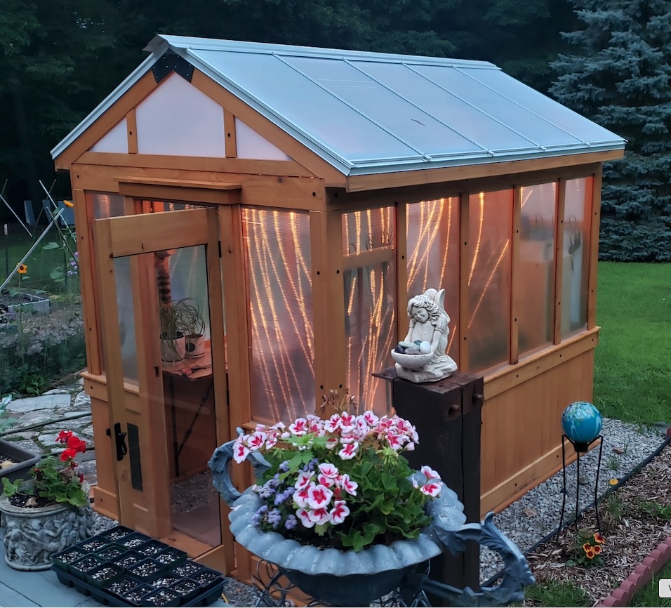 Here's a deluxe potting shed Tim built